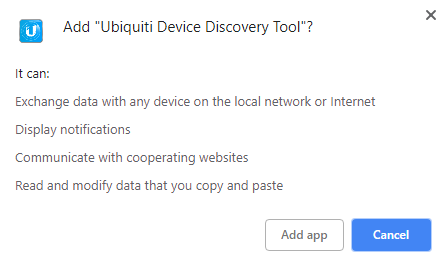 Ubiquiti device discovery tool chrome как запустить