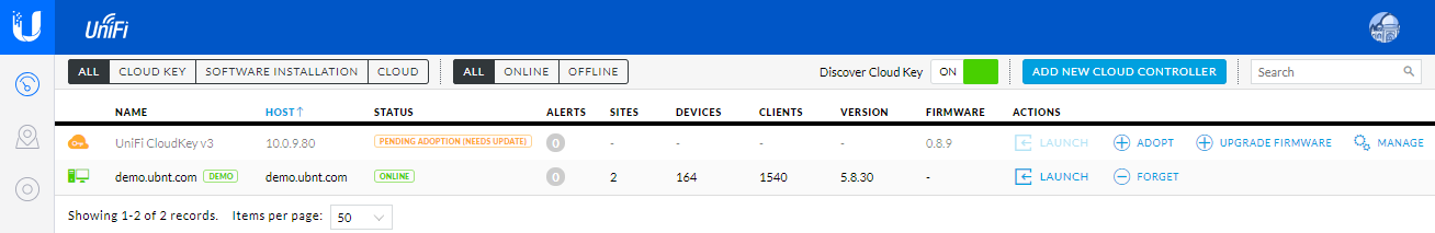 ubiuquity device discovery tool not finding key